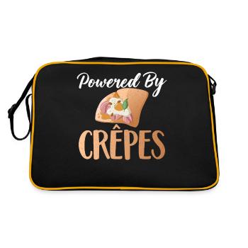 Crepe Geschenke für Crêpe Liebhaber - Retro Tasche - Schwarz/Gold - Hinten