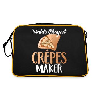 Crepe Gifts for Crepe Lover - Retro Bag - black/gold - Back