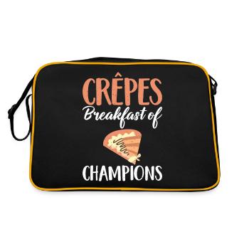 Crepe Gifts for Crepe Lover - Retro Bag - black/gold - Back