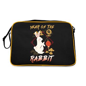 Signe chinois du zodiaque Rat - Sac Retro - noir/or - Dos