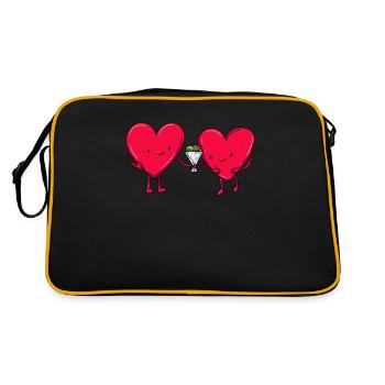 Valentine's Day Heart - Retro Bag - black/gold - Back