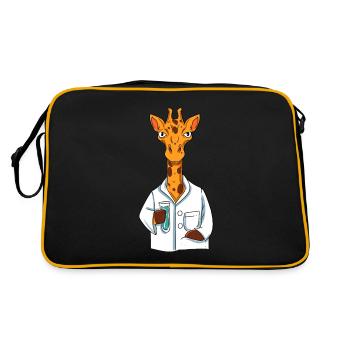 Giraffe Scientist - Retro Bag - black/gold - Back