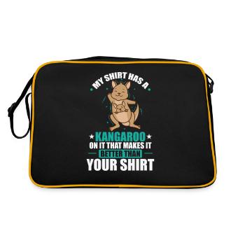 Mon tee a un kangourou dessus Australie - Sac Retro - noir/or - Dos