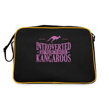Introverti mais prêt à discuter des kangourous - Sac Retro - noir/or - Dos