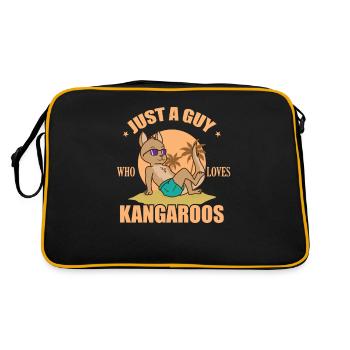 Juste un gars qui aime Kangaroos Australia - Sac Retro - noir/or - Dos