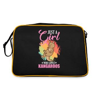 Juste une fille qui aime Kangaroos Australia - Sac Retro - noir/or - Dos