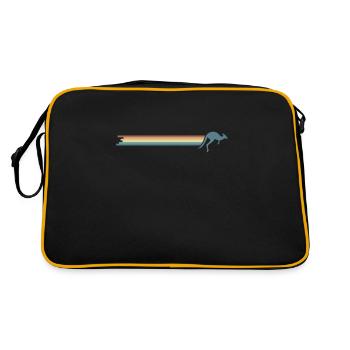 Kangourou à rayures Australie Outback - Sac Retro - noir/or - Dos