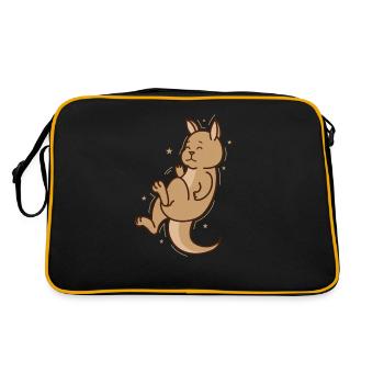 Un kangourou dort Australie Outback animal - Sac Retro - noir/or - Dos