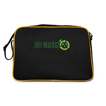 Go Green Protection de l’environnement Nature Planète Terre - Sac Retro - noir/or - Dos