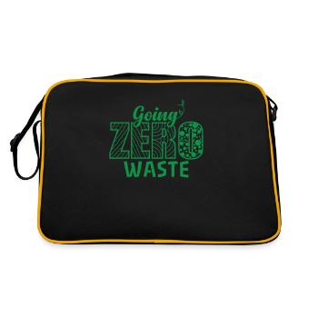 Going Zero Waste Environmental Protection Planet Earth - Retro Bag - black/gold - Back