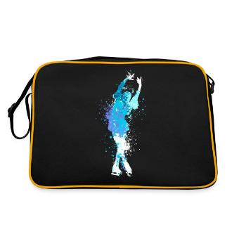Splash Wintersport Dance Figure Ice skating girl - Retro Tasche - Schwarz/Gold - Hinten