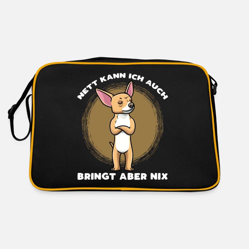 Chiweenie Hund Stur Retro Tasche