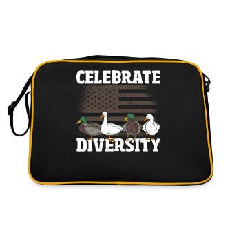 Celebrate Diversity Duck Hunting Waterfowl Hunters - Retro Bag - black/gold - Back