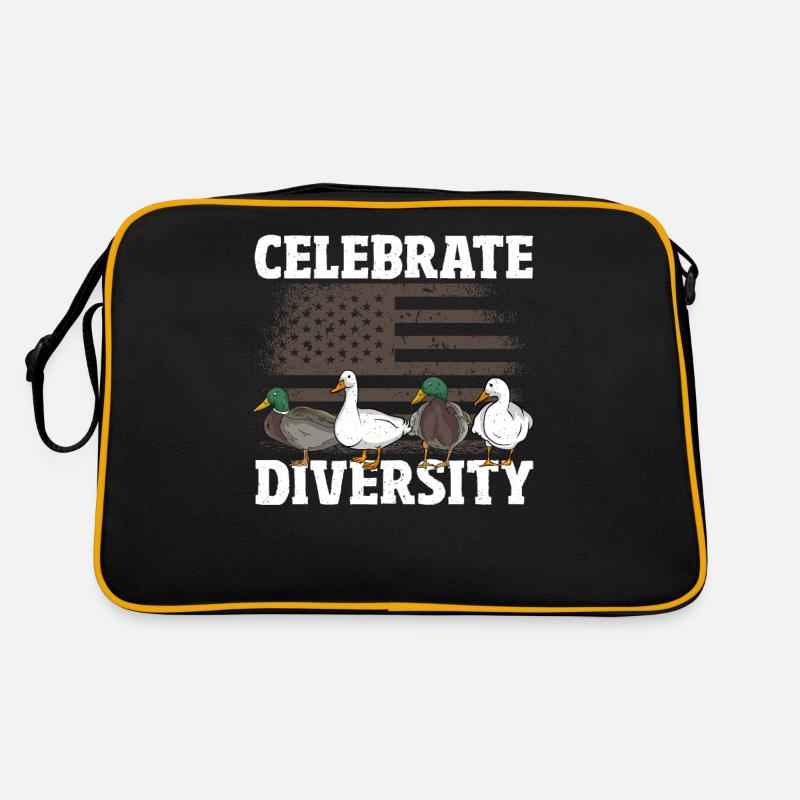 Enten Vielfalt Wasservogel Retro Tasche