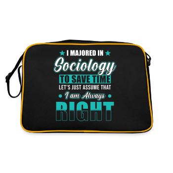 Diplôme de sociologie - Sac Retro - noir/or - Dos