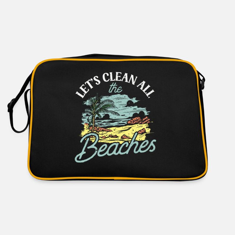 Let's clean up all beaches Beach Clean Up Retro Bag