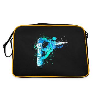 Splash Art Sports d’hiver Snowboarder - Sac Retro - noir/or - Dos