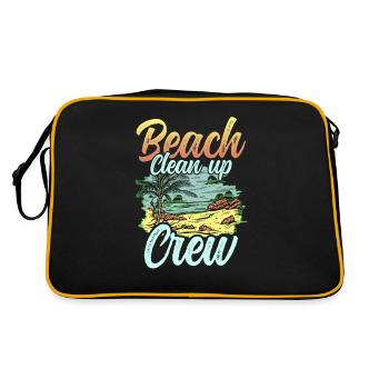 Beach Clean Up Team Beach Cleaning Beach - Retro Bag - black/gold - Back