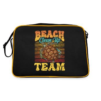 Beach Clean Up Team Beach Beach Cleaning - Retro Bag - black/gold - Back