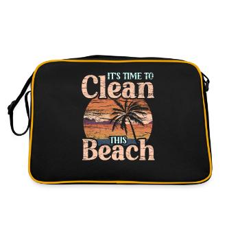 It's time to clean this beach Beaches - Retro Bag - black/gold - Back
