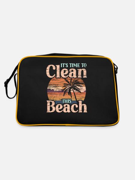 It's time to clean this beach Beaches - Retro Bag - black/gold - Back