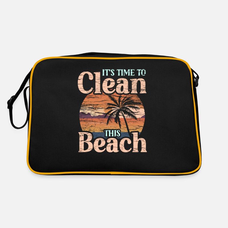 Il est temps de nettoyer cette plage Plages Sac Retro