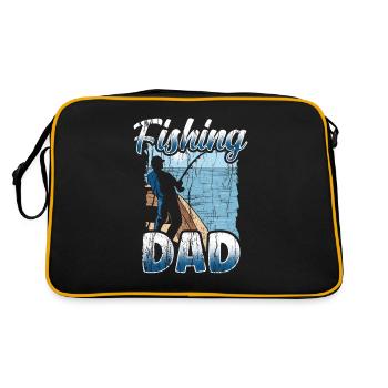 Pêche Papa Pêche Pêcheur Pêcheur Ange - Sac Retro - noir/or - Dos