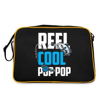 Reel Cool Grandpa Fisherman Fishing Fishing Angler - Retro Bag - black/gold - Back