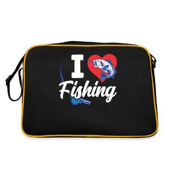 J’adore pêcher les pêcheurs à la ligne - Sac Retro - noir/or - Dos