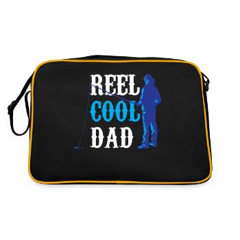 Reel Cool Papa Fishing Fisherman Fishing Angler - Retro Bag - black/gold - Back