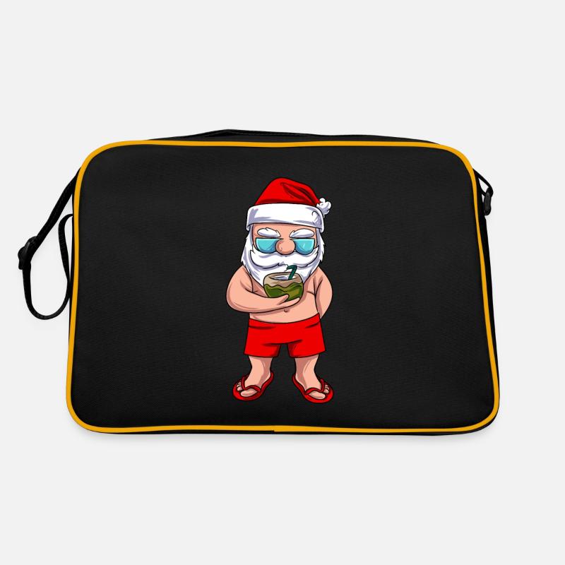 Plage Père Noël Noël Sac Retro
