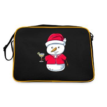 Snowman Xmas - Retro Bag - black/gold - Back