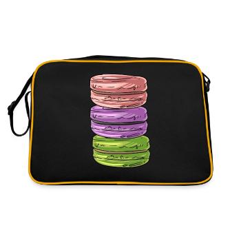 Macarons Candy Cookies - Retro Bag - black/gold - Back