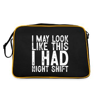 Je peux ressembler à ça, j’avais un quart de nuit - Sac Retro - noir/or - Dos