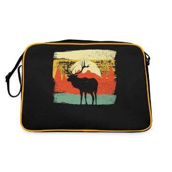 Vintage Deer Retro Huntsman Hunter - Retro Bag - black/gold - Back