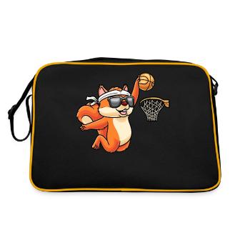 L’écureuil joue au basketball Sports rongeur - Sac Retro - noir/or - Dos
