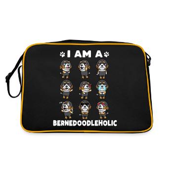Bernedoodle Bernedoodle Bernedoodleholic - Retro Bag - black/gold - Back