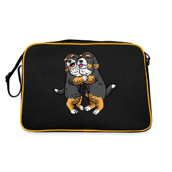 Bernedoodle Lovers Dog Dog Owner - Retro Bag - black/gold - Back