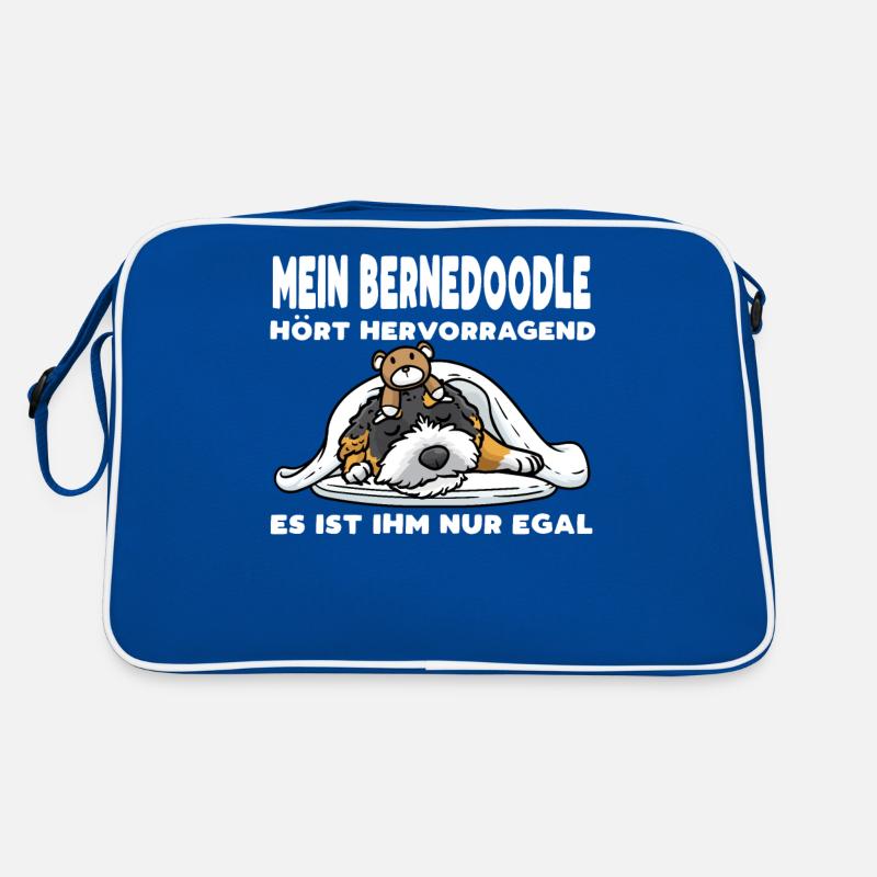 Bernedoodle Hund Retro Tasche
