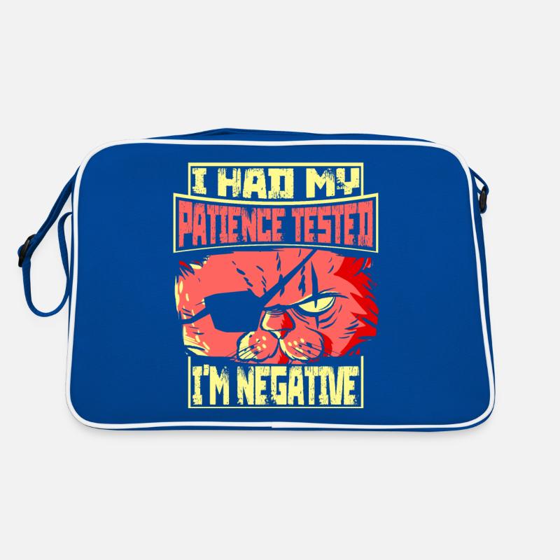 Patience Tested Negative Cat Cat Lovers Retro Bag