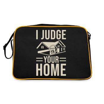 Building Inspector Gift - Retro Bag - black/gold - Back