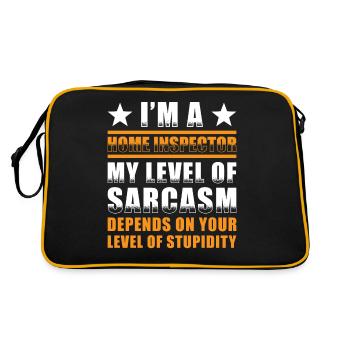 Building inspector Spruch - Retro Bag - black/gold - Back