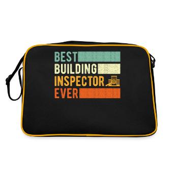 Building Inspector Gift - Retro Bag - black/gold - Back