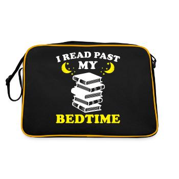 Bedtime Bed Sleep Saying - Retro Bag - black/gold - Back