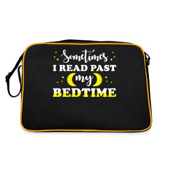 Bedtime Bed Sleep Saying - Retro Bag - black/gold - Back