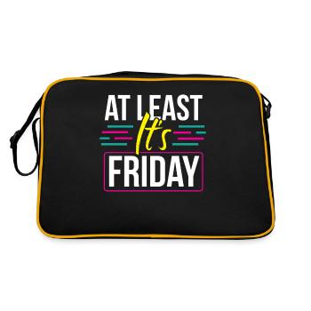 Au moins, c’est finalement sarcastique vendredi - Sac Retro - noir/or - Dos