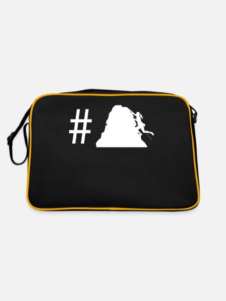 Hashtag - Female Climbing - - Retro Bag - black/gold - Back