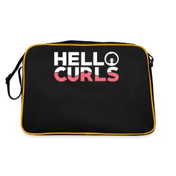 I don't care about curly hair - Retro Bag - black/gold - Back