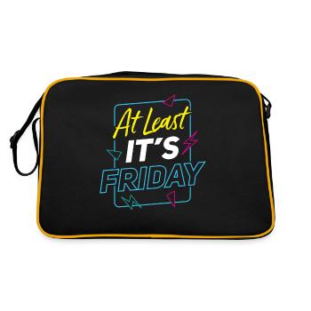 Au moins, c’est finalement sarcastique vendredi - Sac Retro - noir/or - Dos