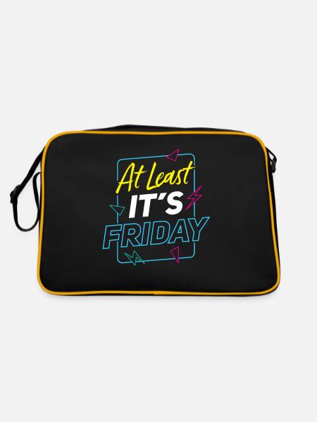 Au moins, c’est finalement sarcastique vendredi - Sac Retro - noir/or - Dos